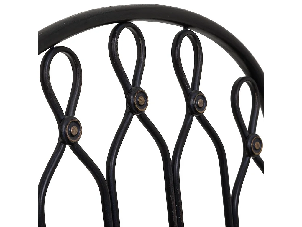 Cadeira metal preta 55x56x96