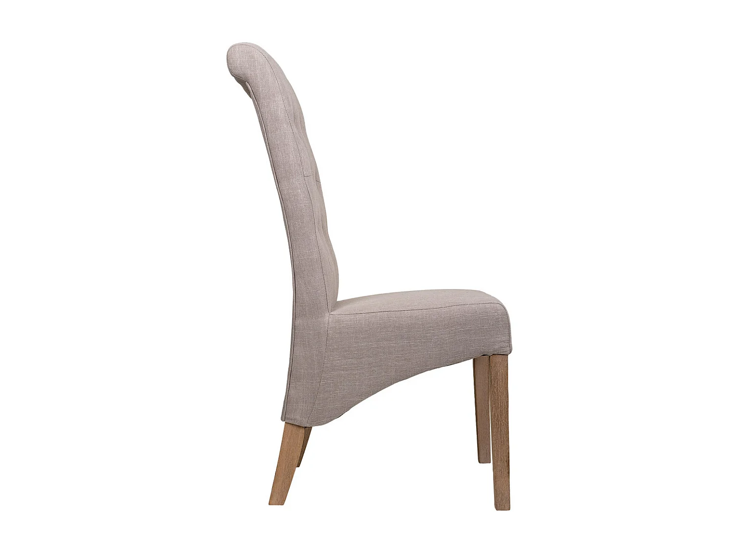 Holzstuhl, gepolstert, 44 x 58 x 48/107 cm, grau