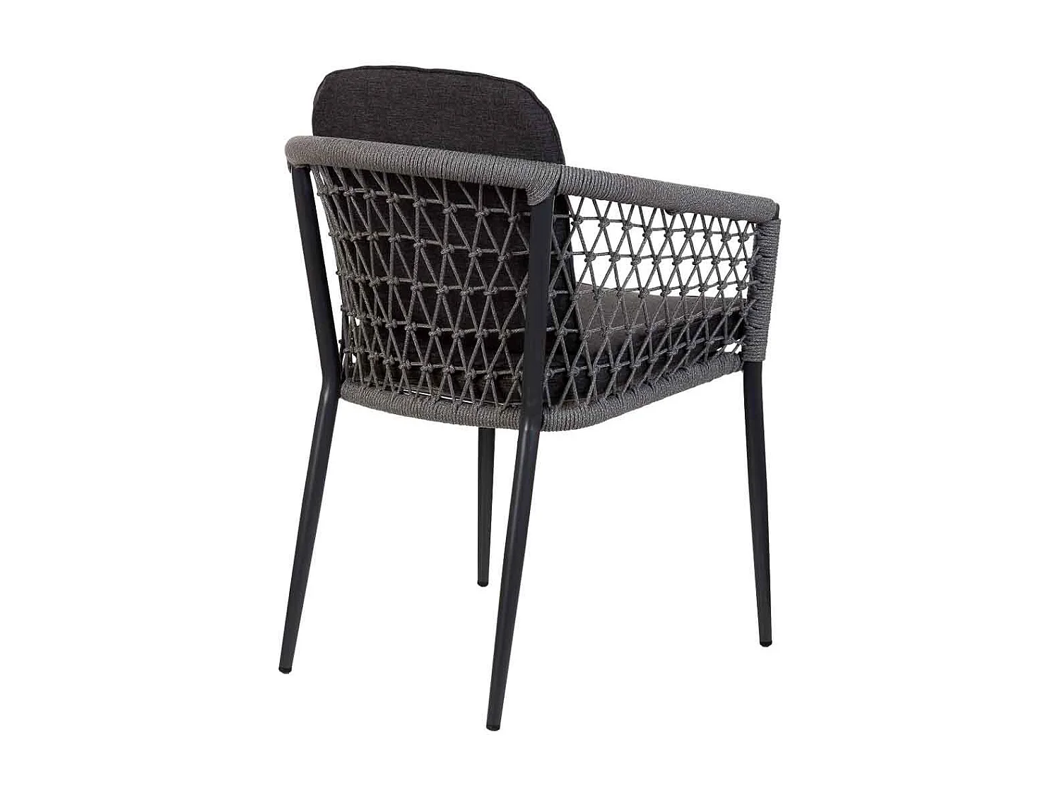Cadeira em vime cinzento, 57x62x79h cm