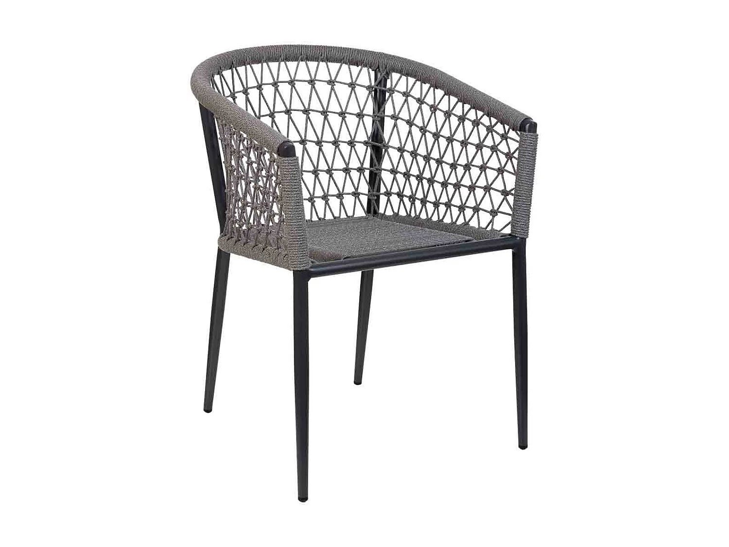 Cadeira em vime cinzento, 57x62x79h cm