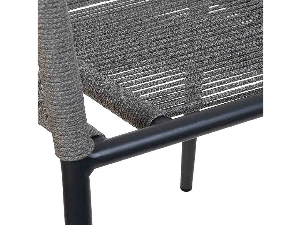 Cadeira em vime cinzento, 57x62x79h cm