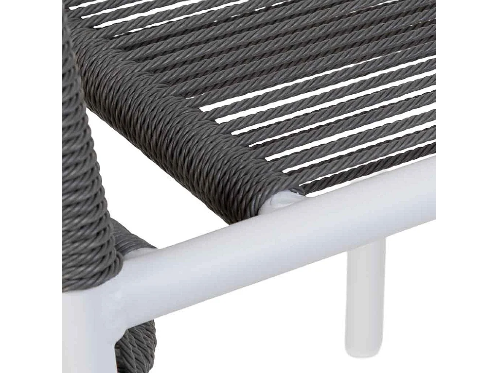 Chaise en rotin synthétique gris 57x63x84,5