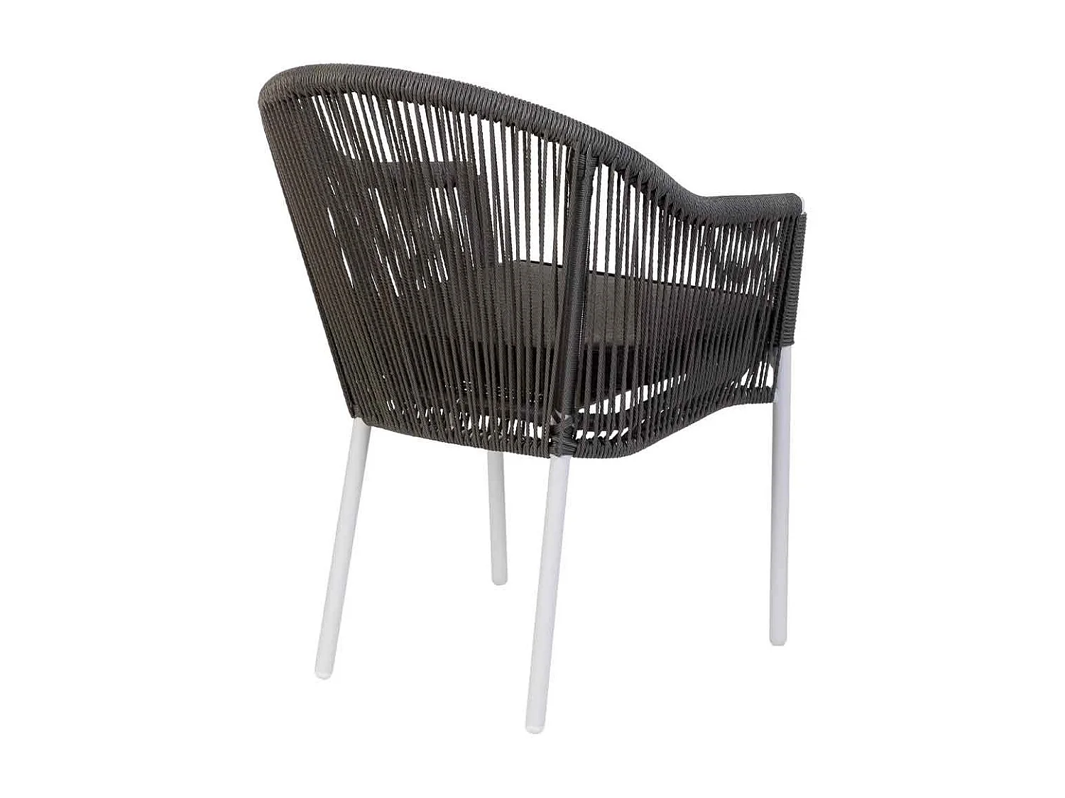 Chaise en rotin synthétique gris 57x63x84,5
