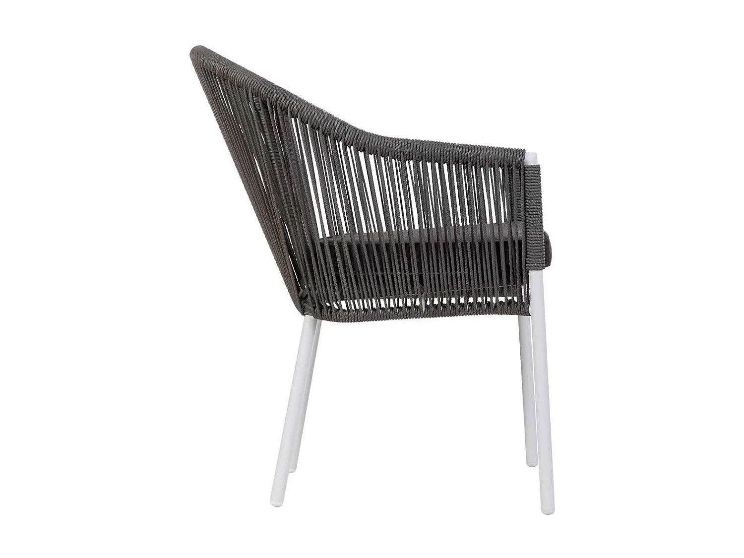 Chaise en rotin synthétique gris 57x63x84,5