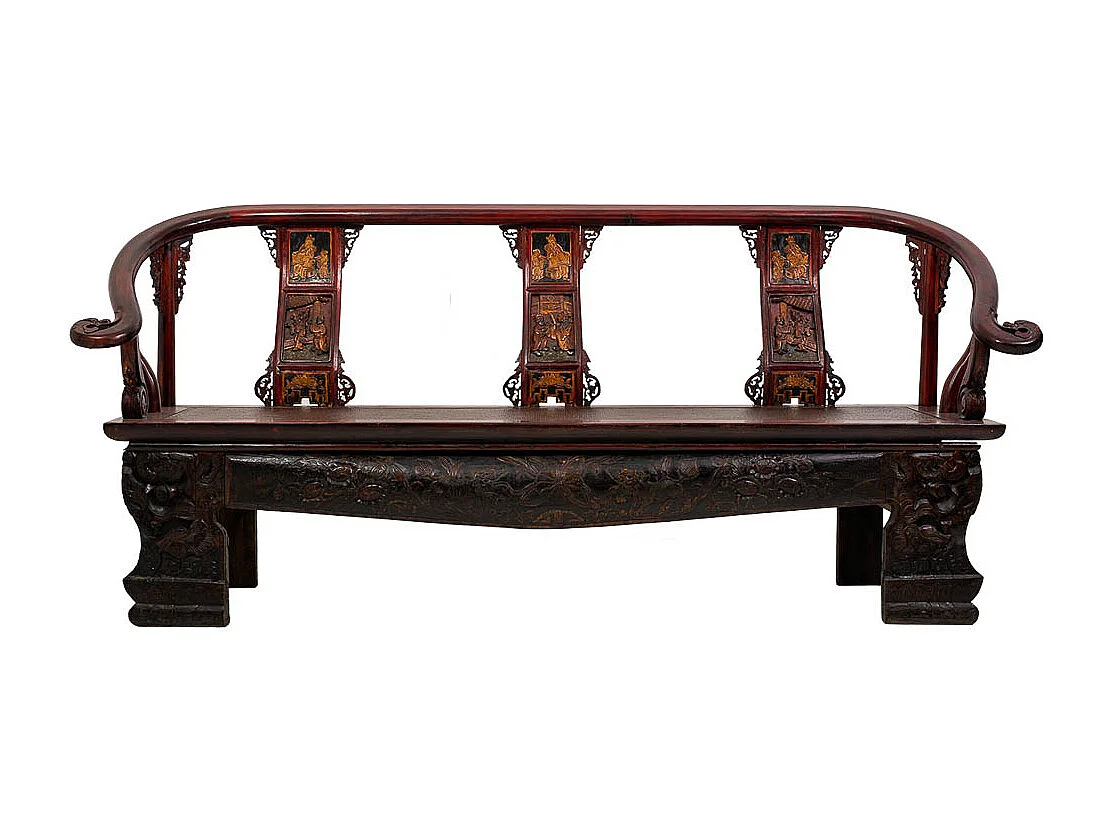 Braune Holzbank 210x64x95h cm