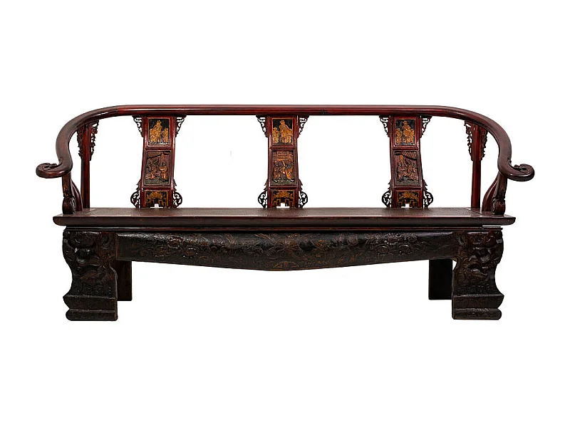 Braune Holzbank 210x64x95h cm