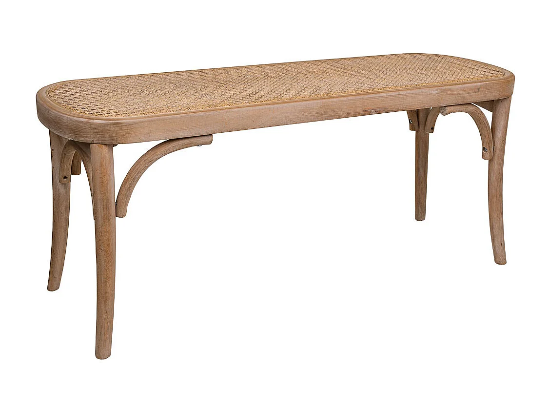 Banquette en bois avec grille marron 110x37x47