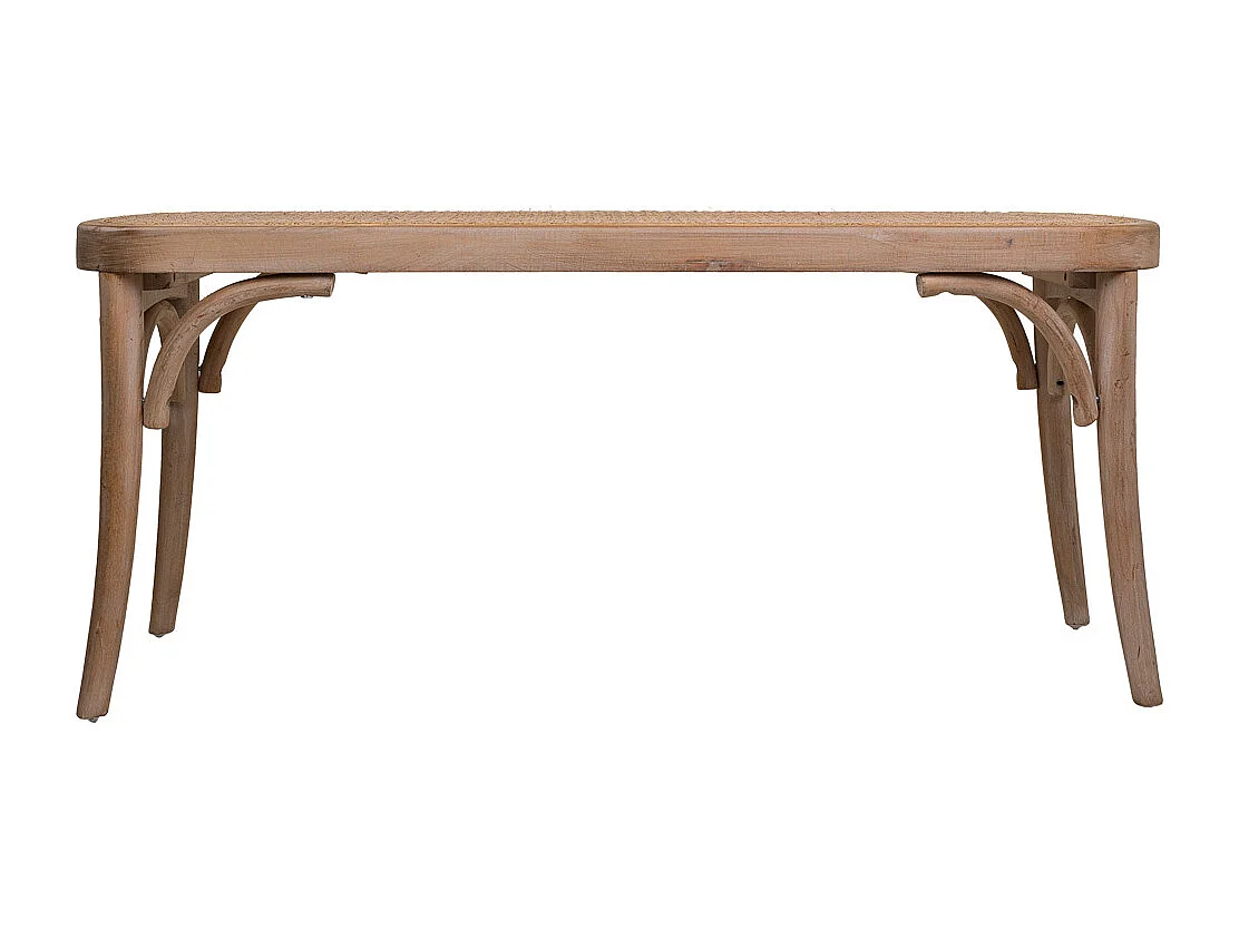 Banquette en bois avec grille marron 110x37x47