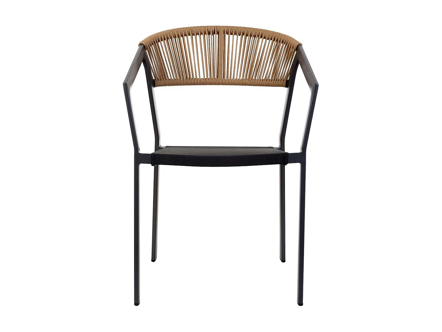 Chaise en aluminium noir 57x62x78