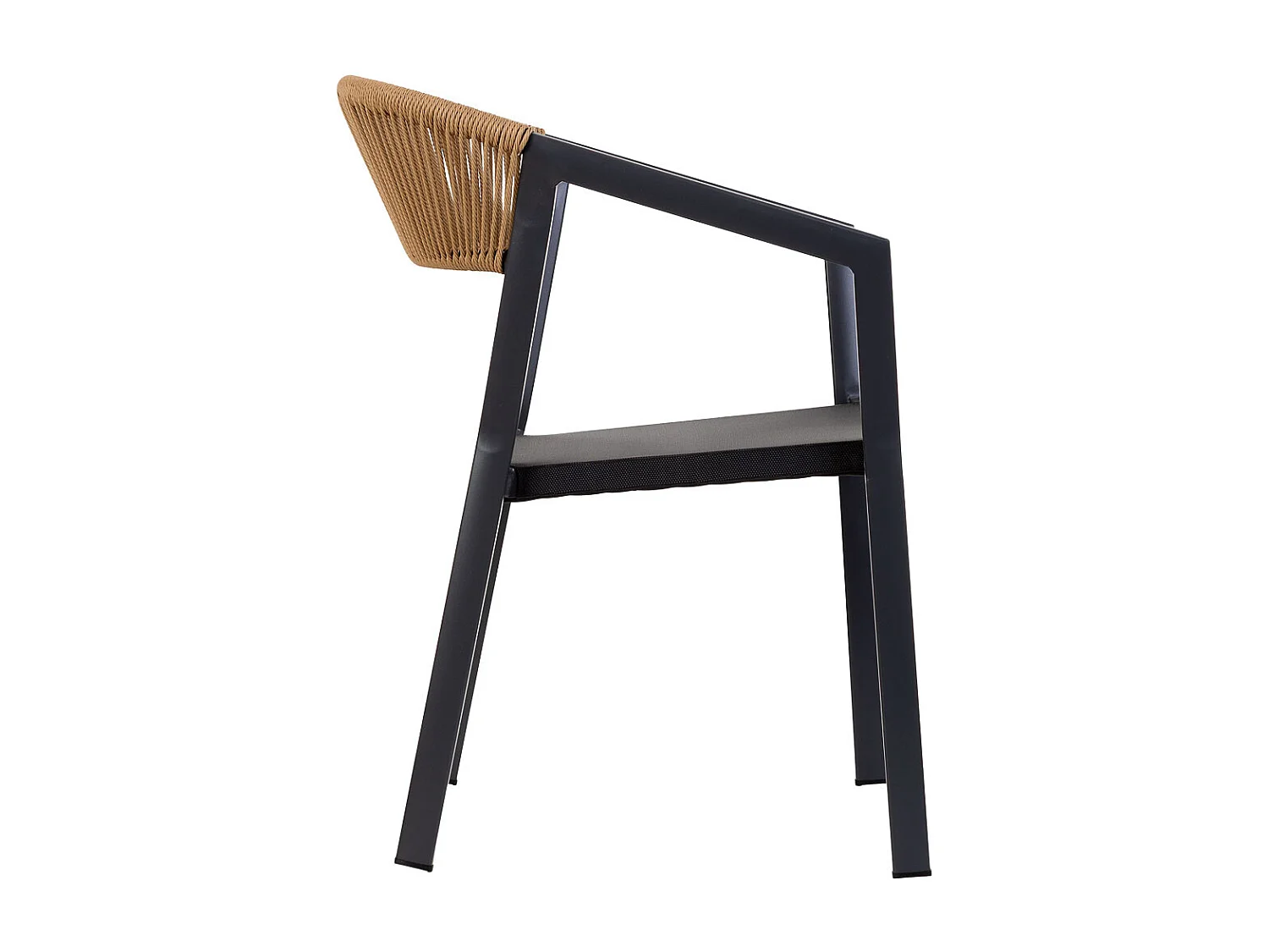 Chaise en aluminium noir 57x62x78