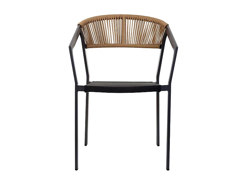 Chaise en aluminium noir 57x62x78