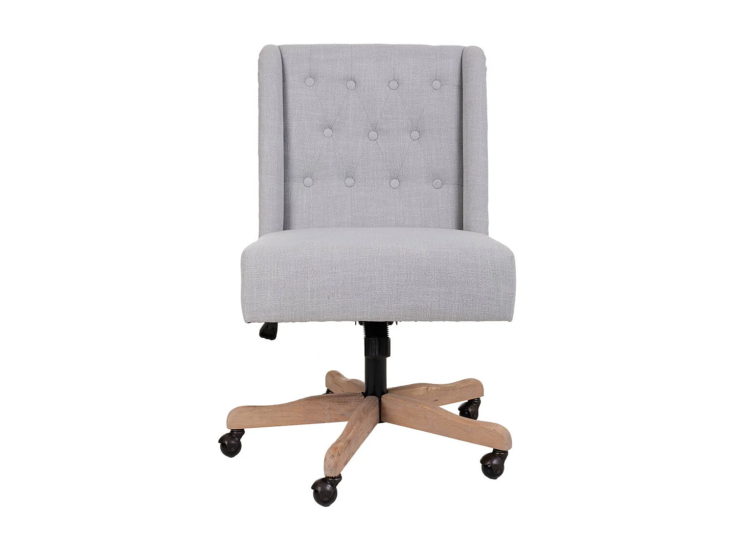 Chaise de bureau tapissée gris 54x43x104h