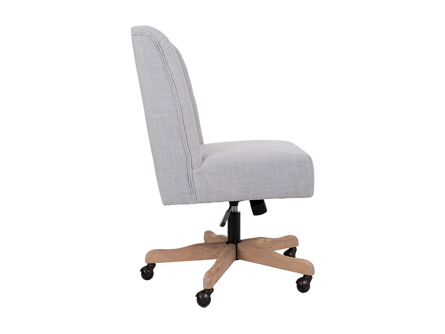 Chaise de bureau tapissée gris 54x43x104h