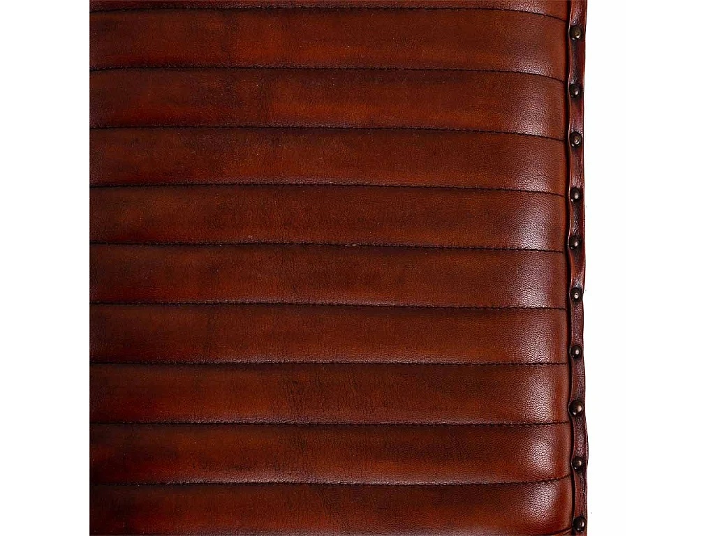 Braune Lederbank 125x51x38h cm