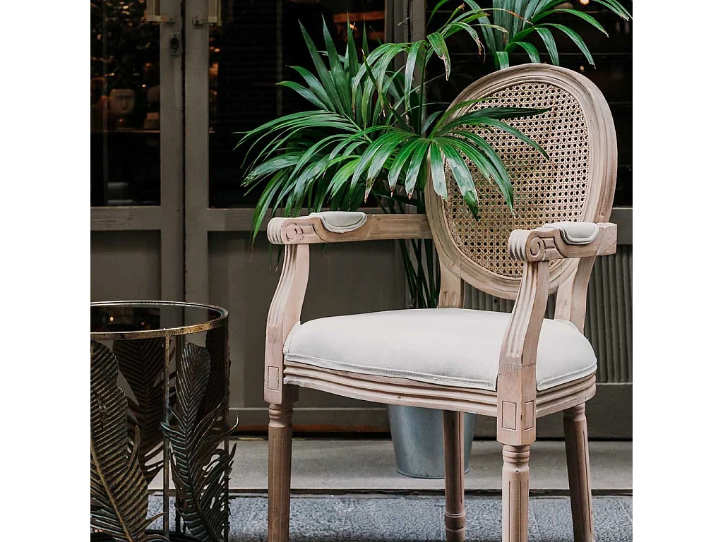 Stuhl aus Holz 55x46x96 beigem