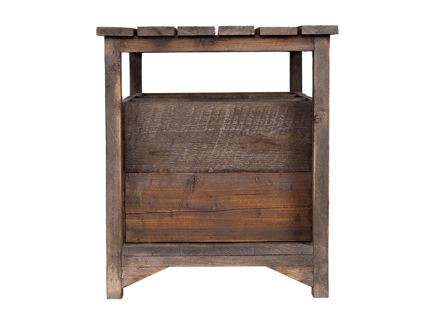 Banco em madeira com 3 gavetas 90x45x51h cm