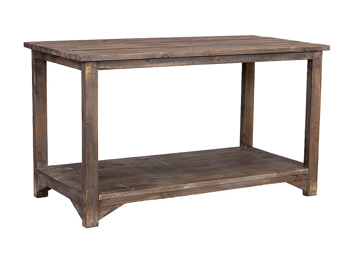 Banco em madeira com 3 gavetas 90x45x51h cm