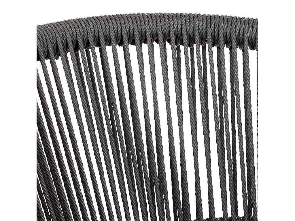 Chaise en rotin synthétique gris 56x61x78