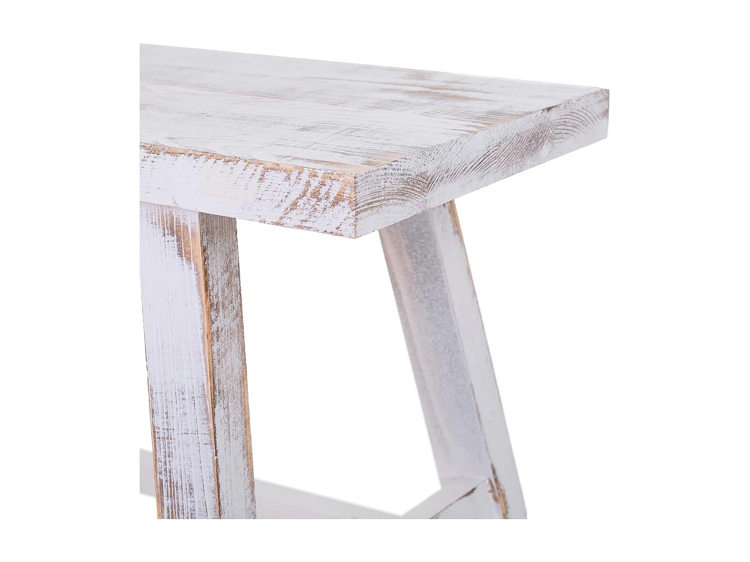Banco de madeira branco 70x25x50h cm