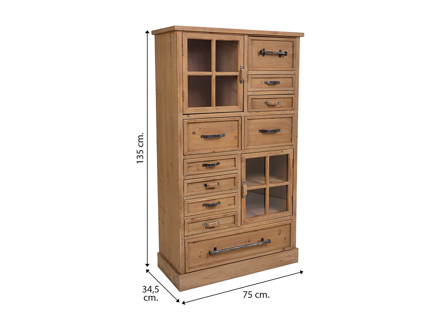Banco de metal e couro marrom 120x40x51