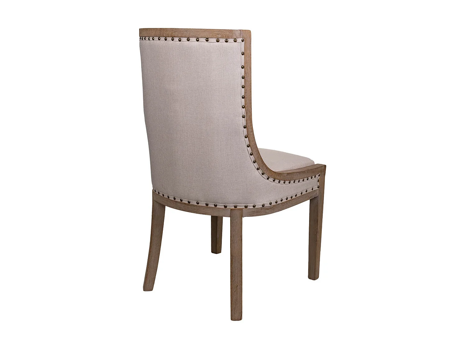 Chaise en bois tapissée couleur crème 54x59x50/97h