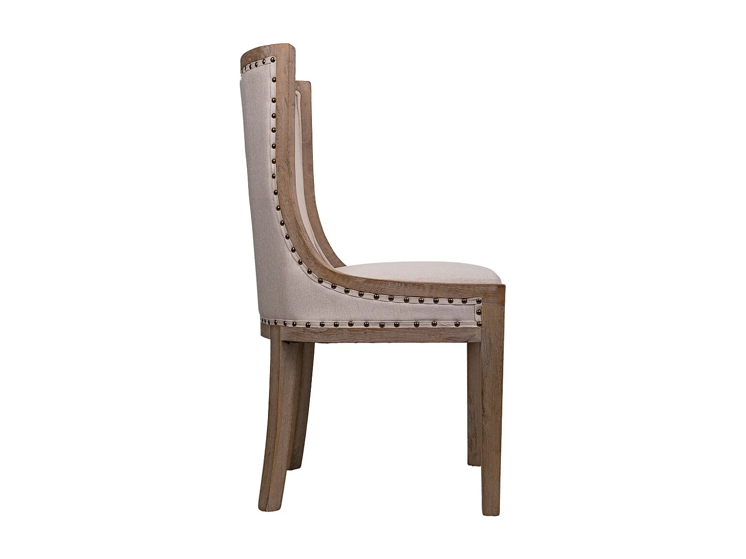 Chaise en bois tapissée couleur crème 54x59x50/97h