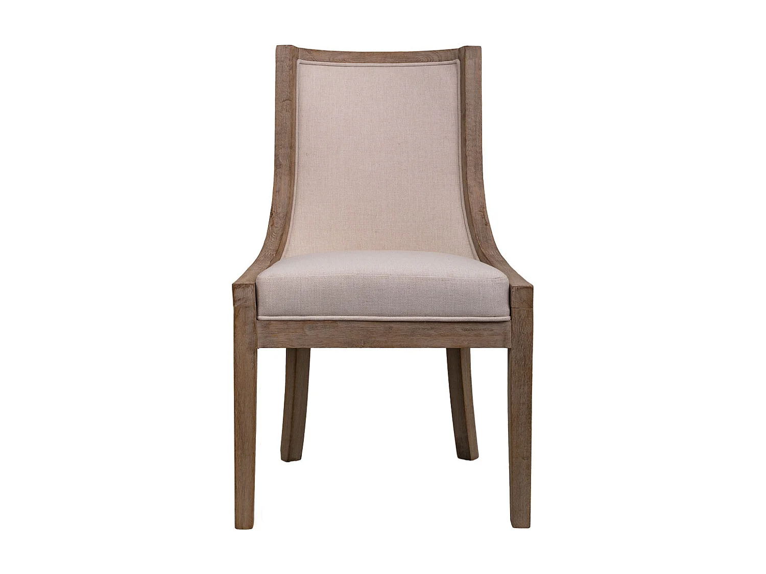 Chaise en bois tapissée couleur crème 54x59x50/97h