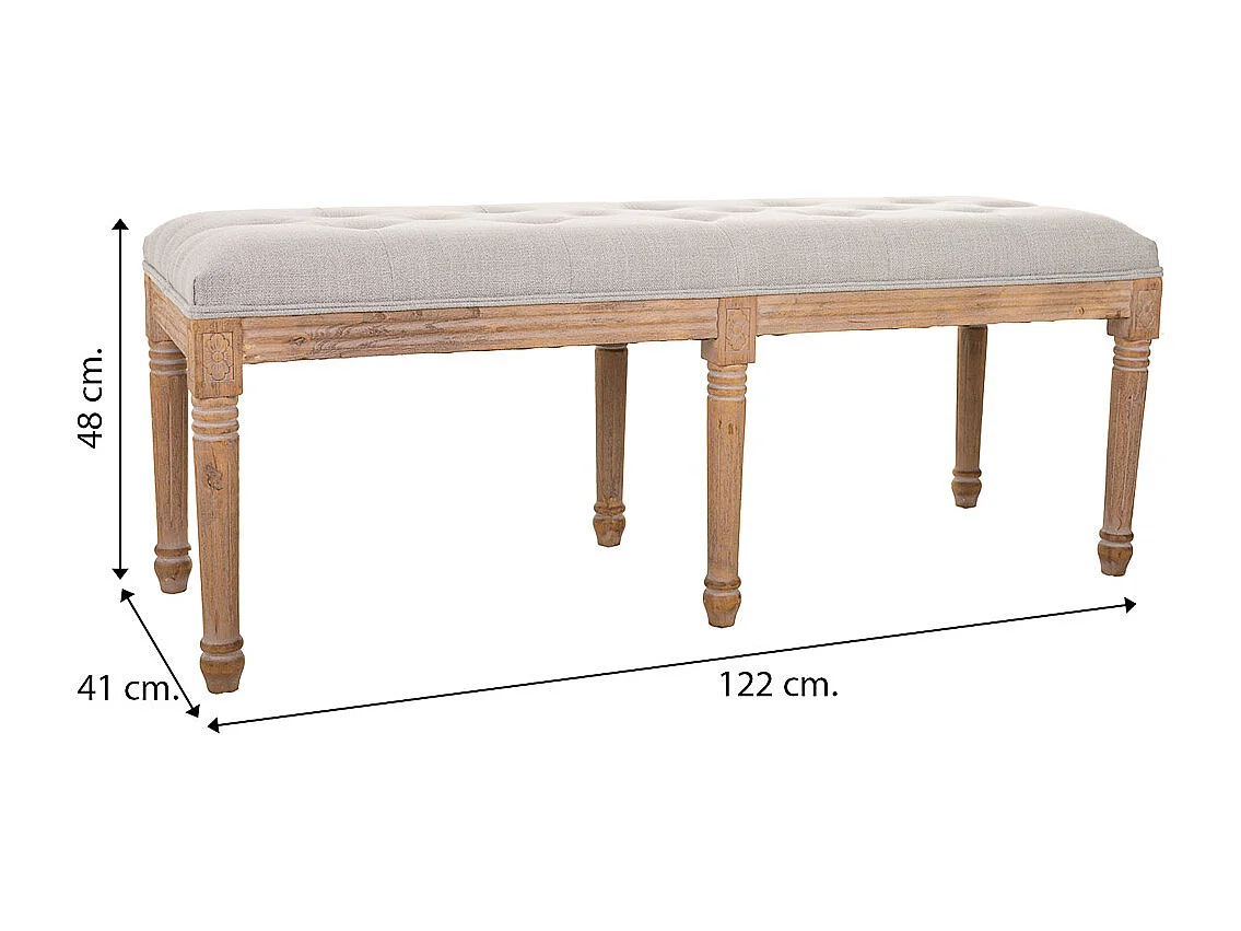Panchina in legno marrone 122x41x48