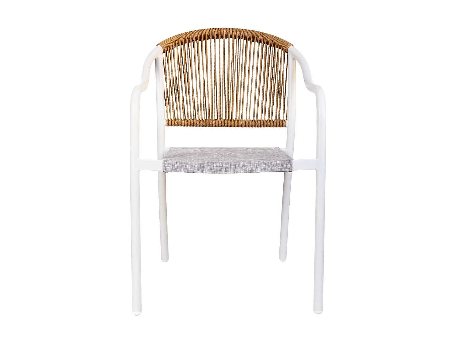 Chaise en rotin synthétique blanc 57x63x80