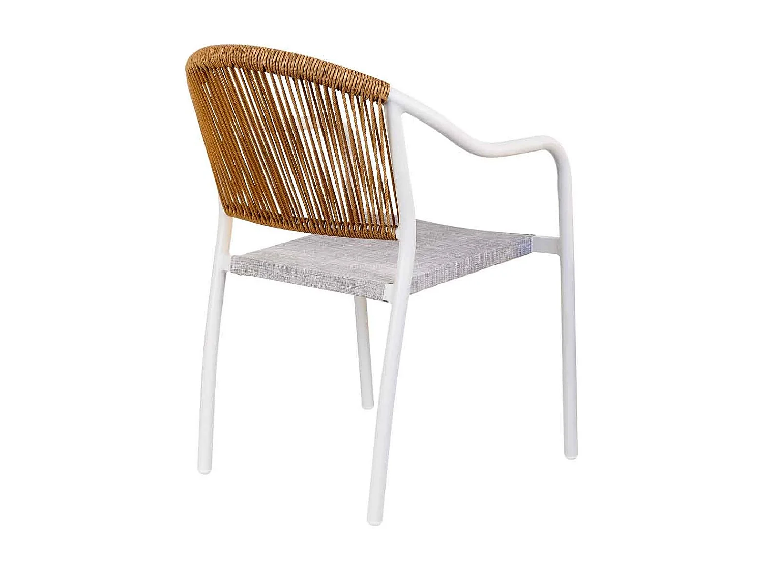 Silla de ratan sintético blanco57x63x80