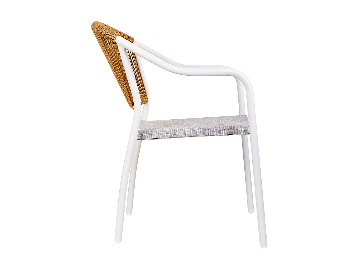 Silla de ratan sintético blanco57x63x80