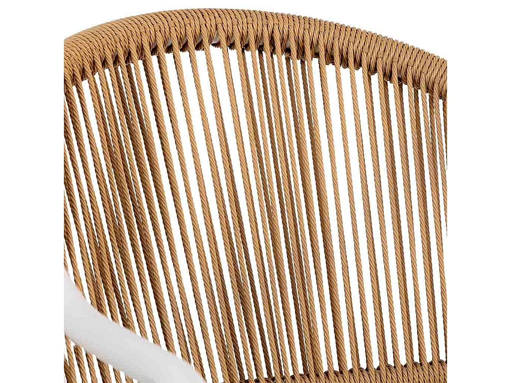 Silla de ratan sintético blanco57x63x80