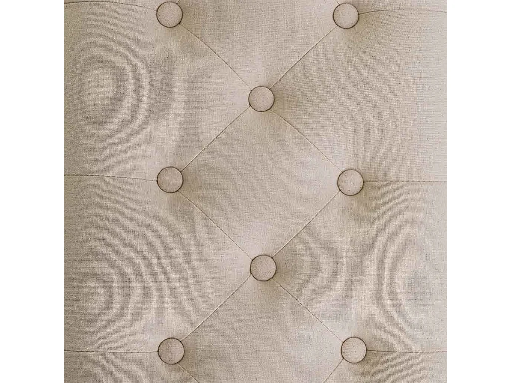 Creme gepolsterte Holzbank 150x38x51h cm