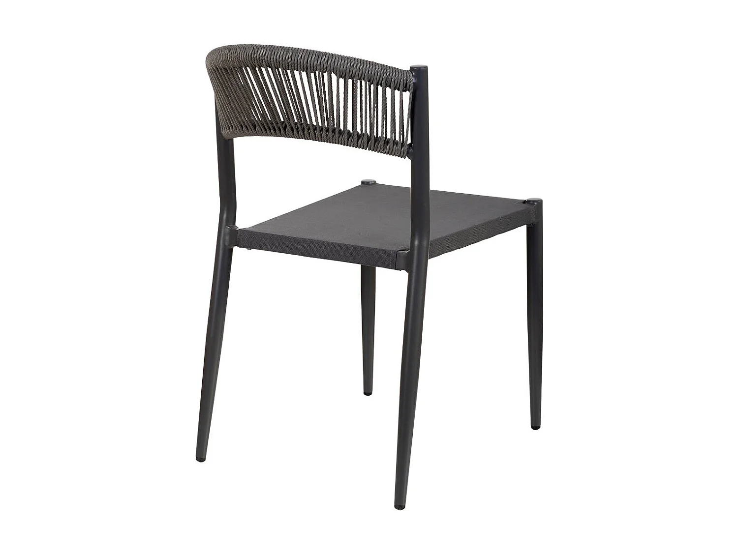 Chaise en rotin synthétique gris 48x60x78