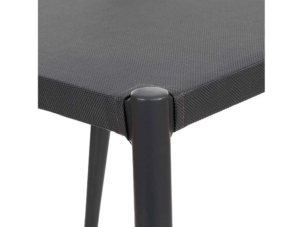 Chaise en rotin synthétique gris 48x60x78