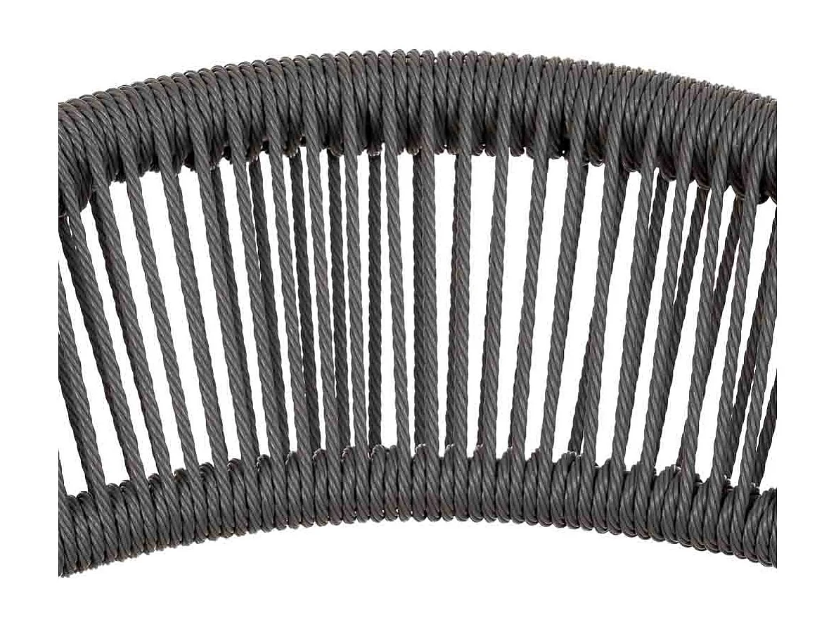 Chaise en rotin synthétique gris 48x60x78