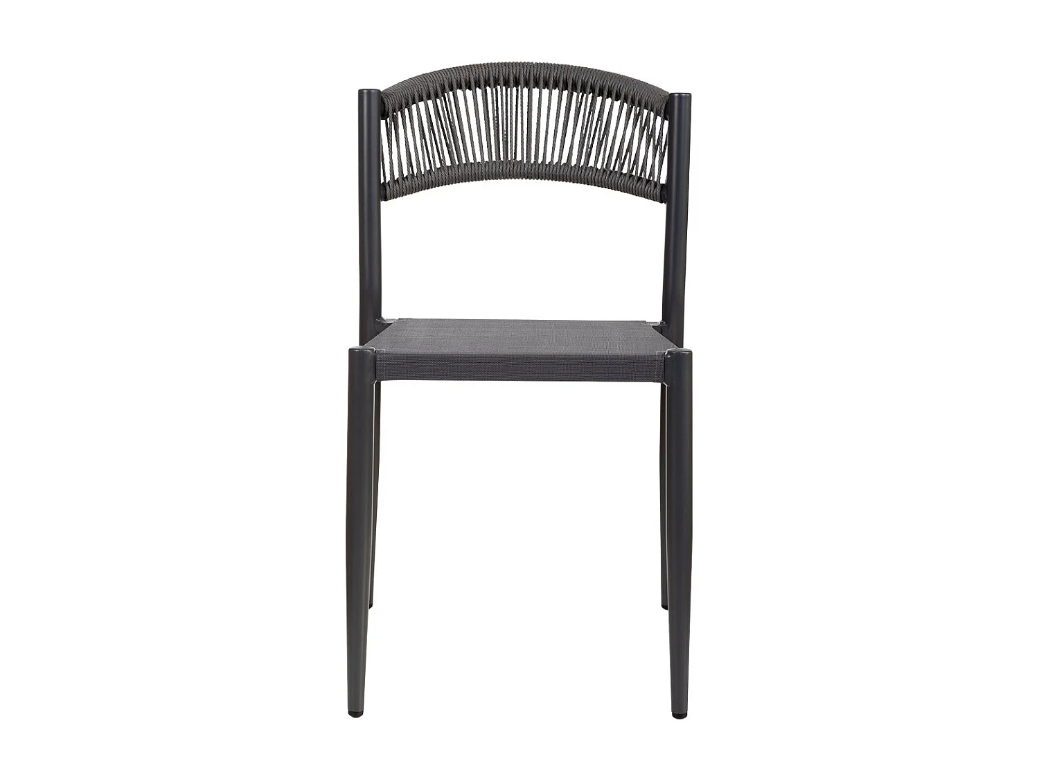 Chaise en rotin synthétique gris 48x60x78
