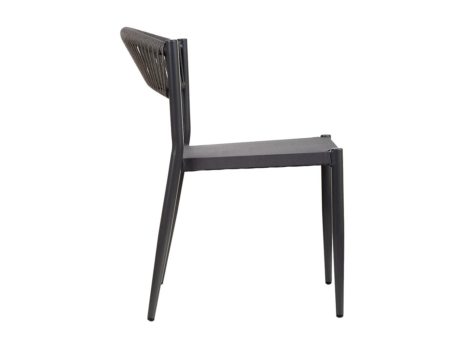 Chaise en rotin synthétique gris 48x60x78