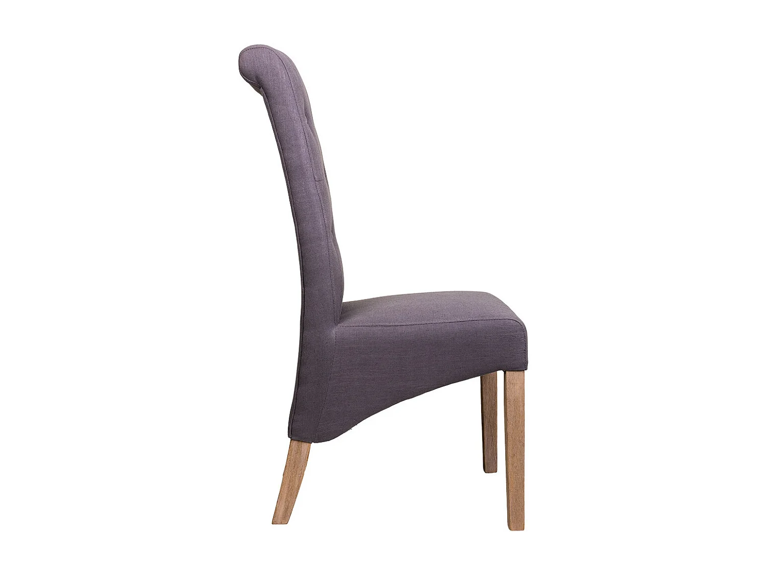 Cadeira madeira estofada cinza 44x58x48/107