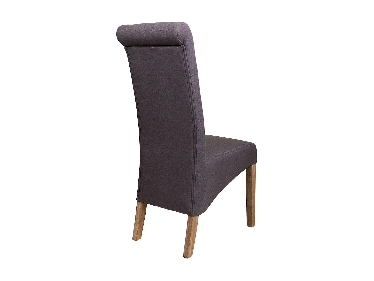 Cadeira madeira estofada cinza 44x58x48/107