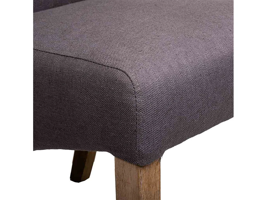 Cadeira madeira estofada cinza 44x58x48/107
