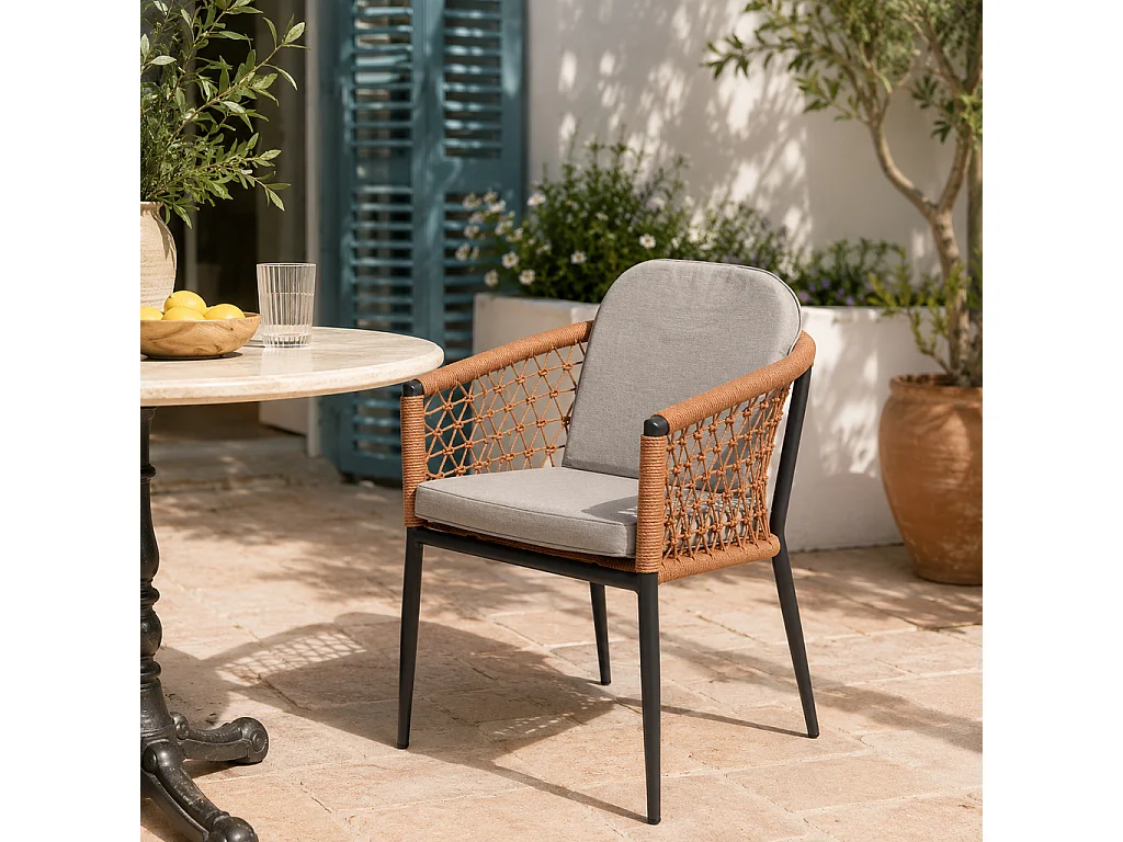Chaise en corde biege 57x62x79