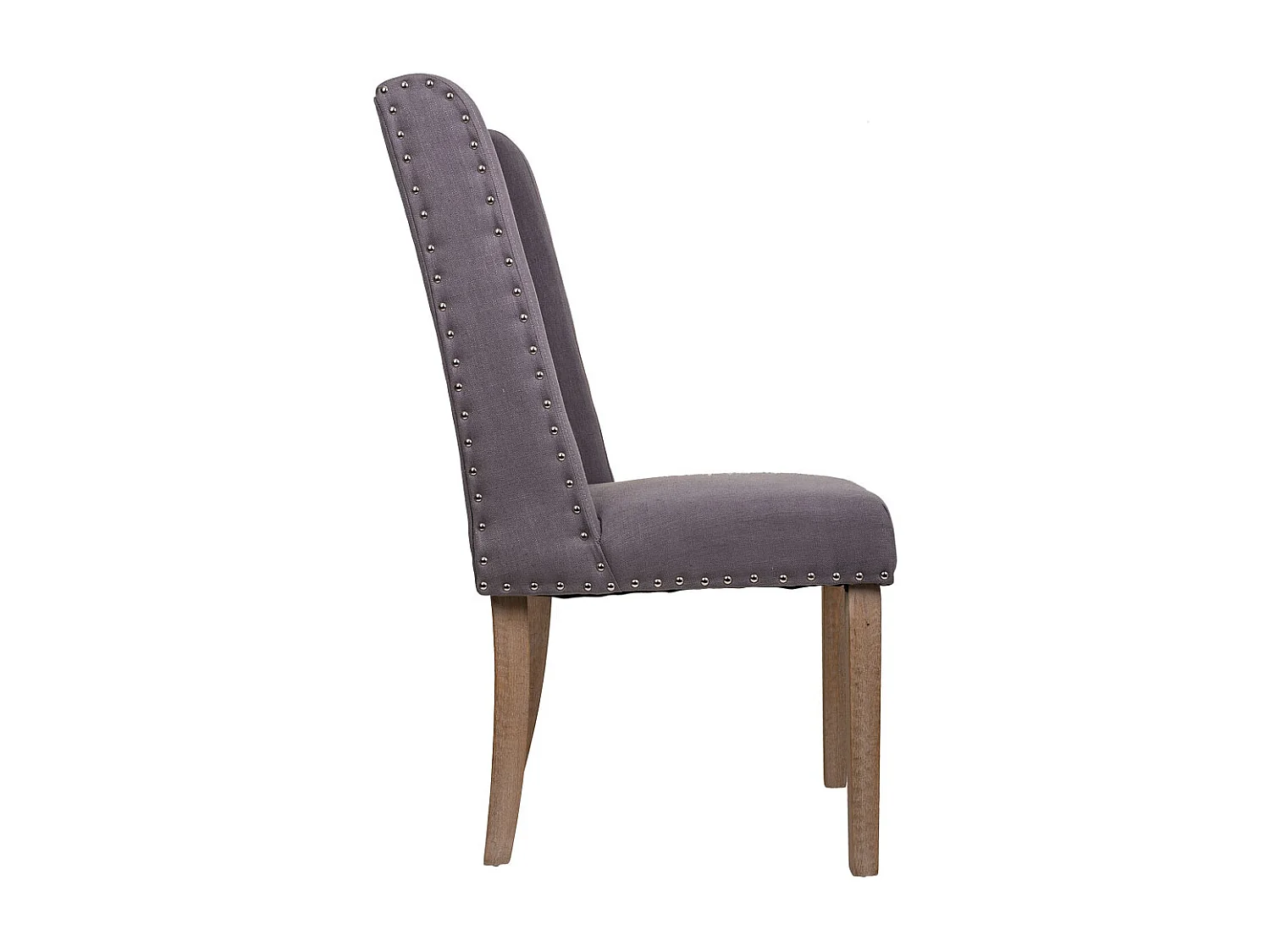 Cadeira madeira estofada cinza 53x53x48/102