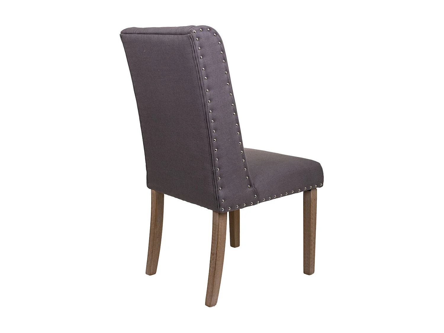 Cadeira madeira estofada cinza 53x53x48/102