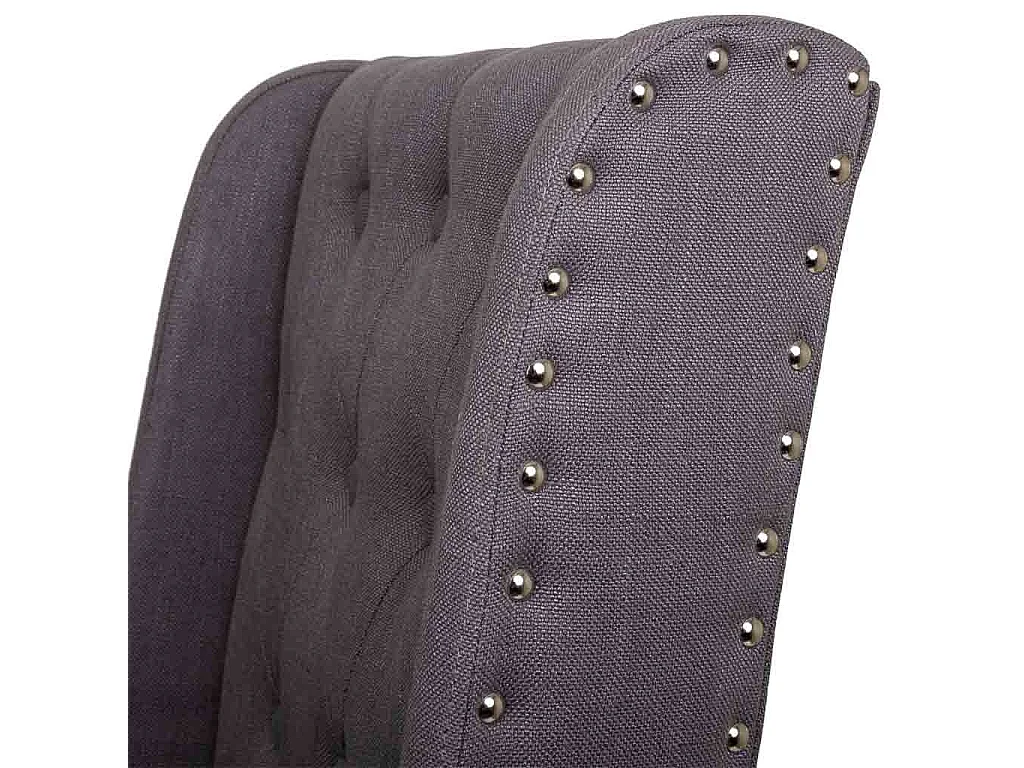 Cadeira madeira estofada cinza 53x53x48/102