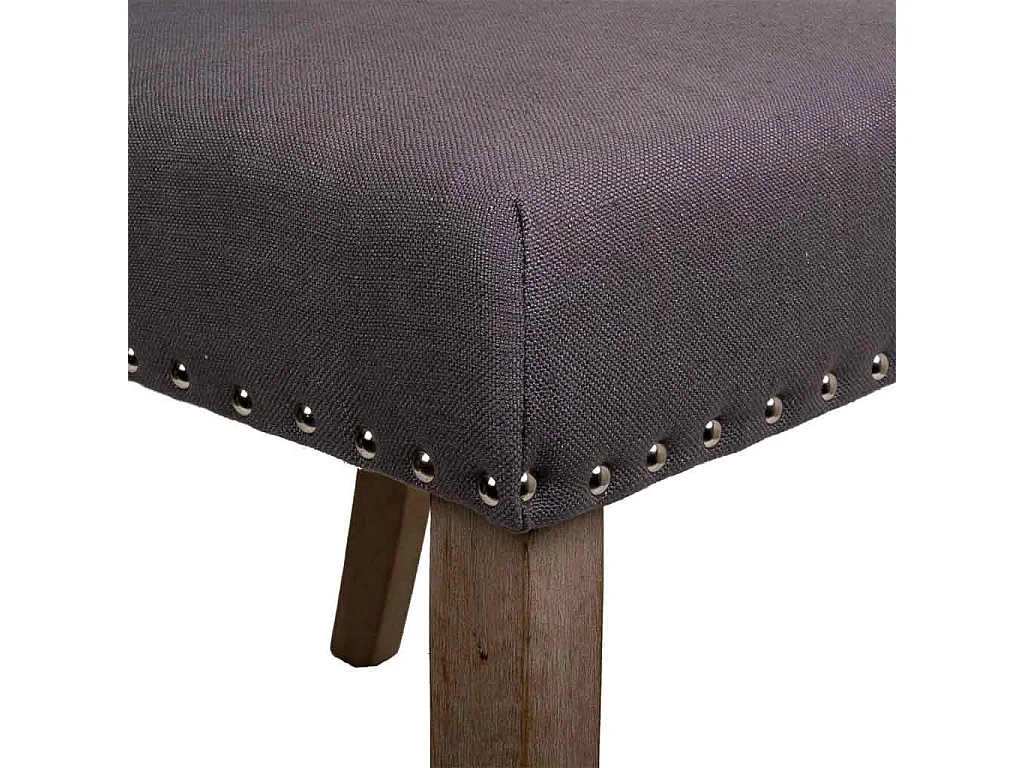 Cadeira madeira estofada cinza 53x53x48/102