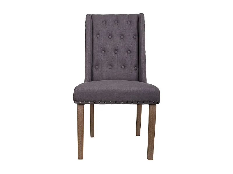 Sedia in legno imbottita grigia 53x53x48/102h