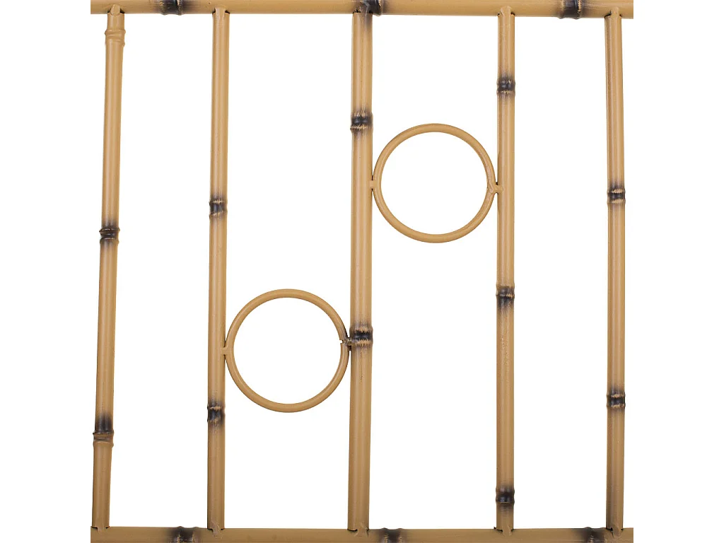 Banc en métal jaune 126x50x92h