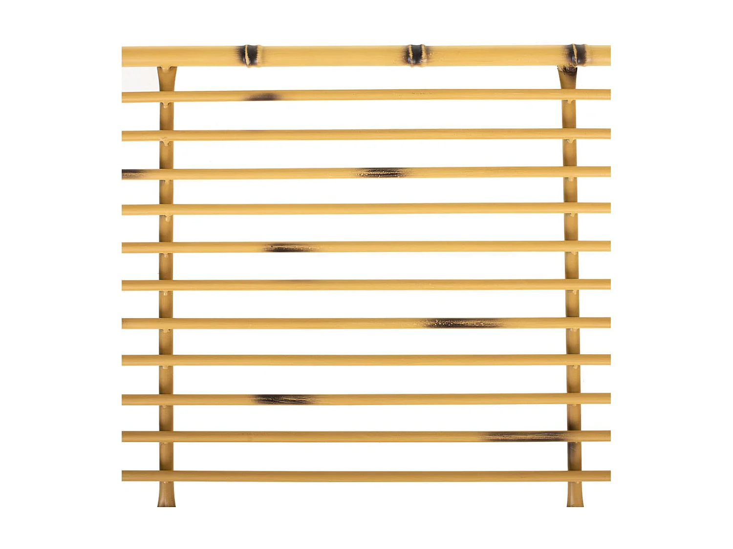Banc en métal jaune 126x50x92h