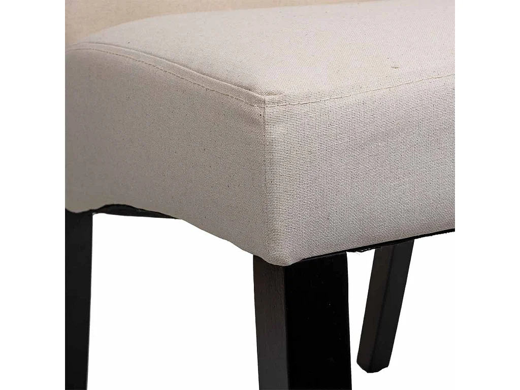 Cadeira madeira estofada color creme 49x48x42/102